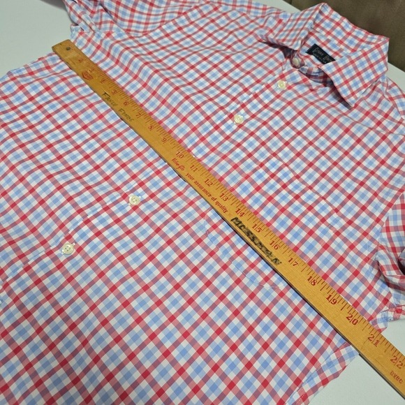 Gitman Bros Shirt Mens M‎ Pink Blue Plaid Button Up Preppy Light Academia USA - Picture 10 of 14